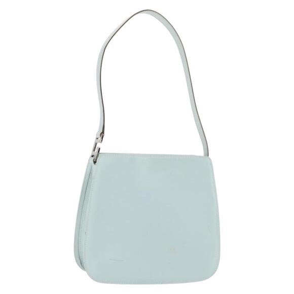GUCCI Shoulder Bag Leather Light Blue Silver 007 406 0259 Auth ep11902